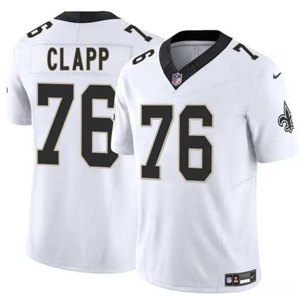 Men & Women & Youth New Orleans Saints #76 Will Clapp White 2025 F.U.S.E. Vapor Limited Stitched Jersey
